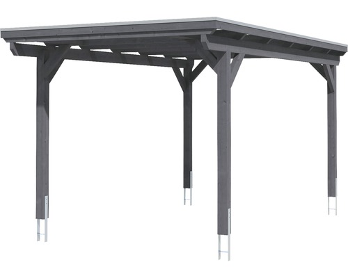 Enkele carport Konsta aluminium dakpanelen incl. H-ankers 304x500 cm leigrijs