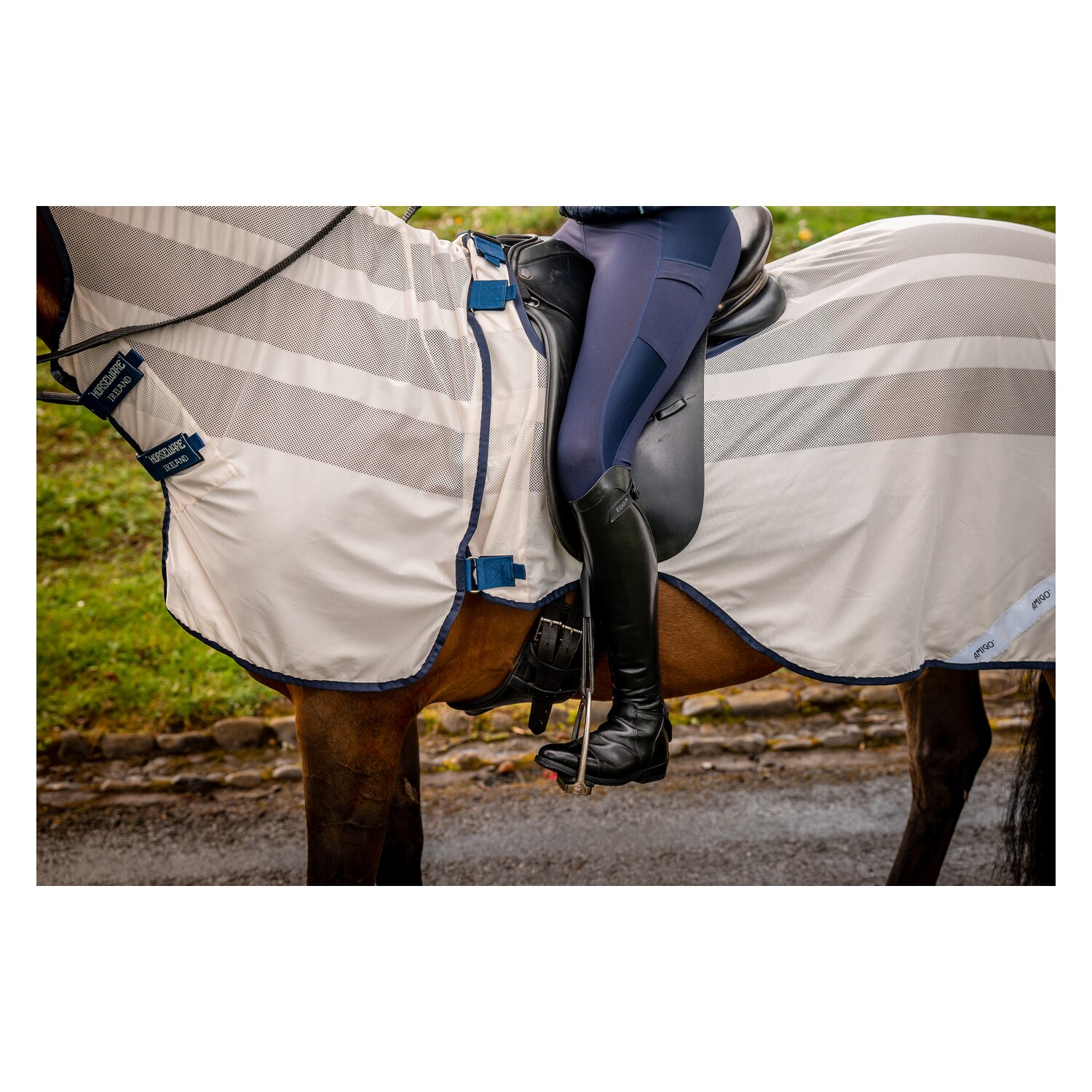 HORSEWARE Fliegenausreitdecke AMIGO Flyrider - chalk/navy