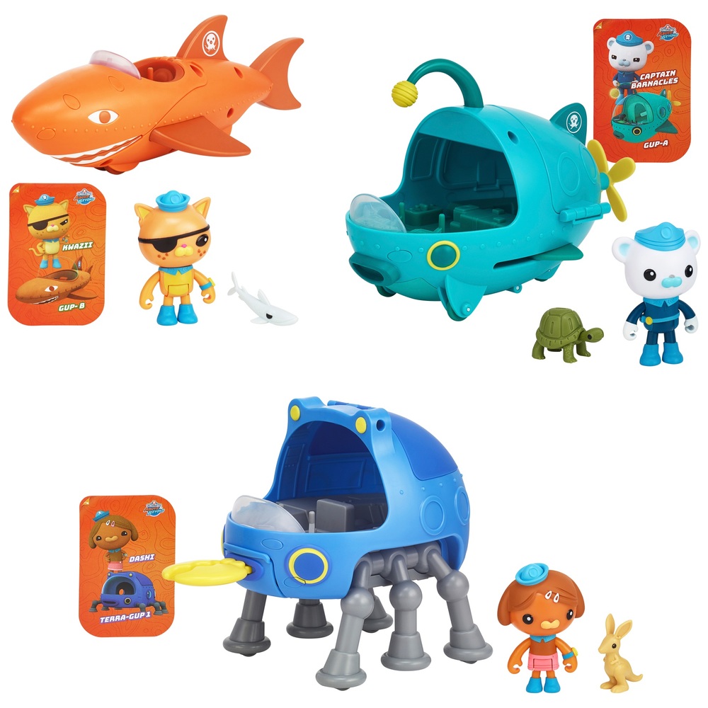 Octonauts Series 1 Figur und Fahrzeug – Kwazii & Gup B