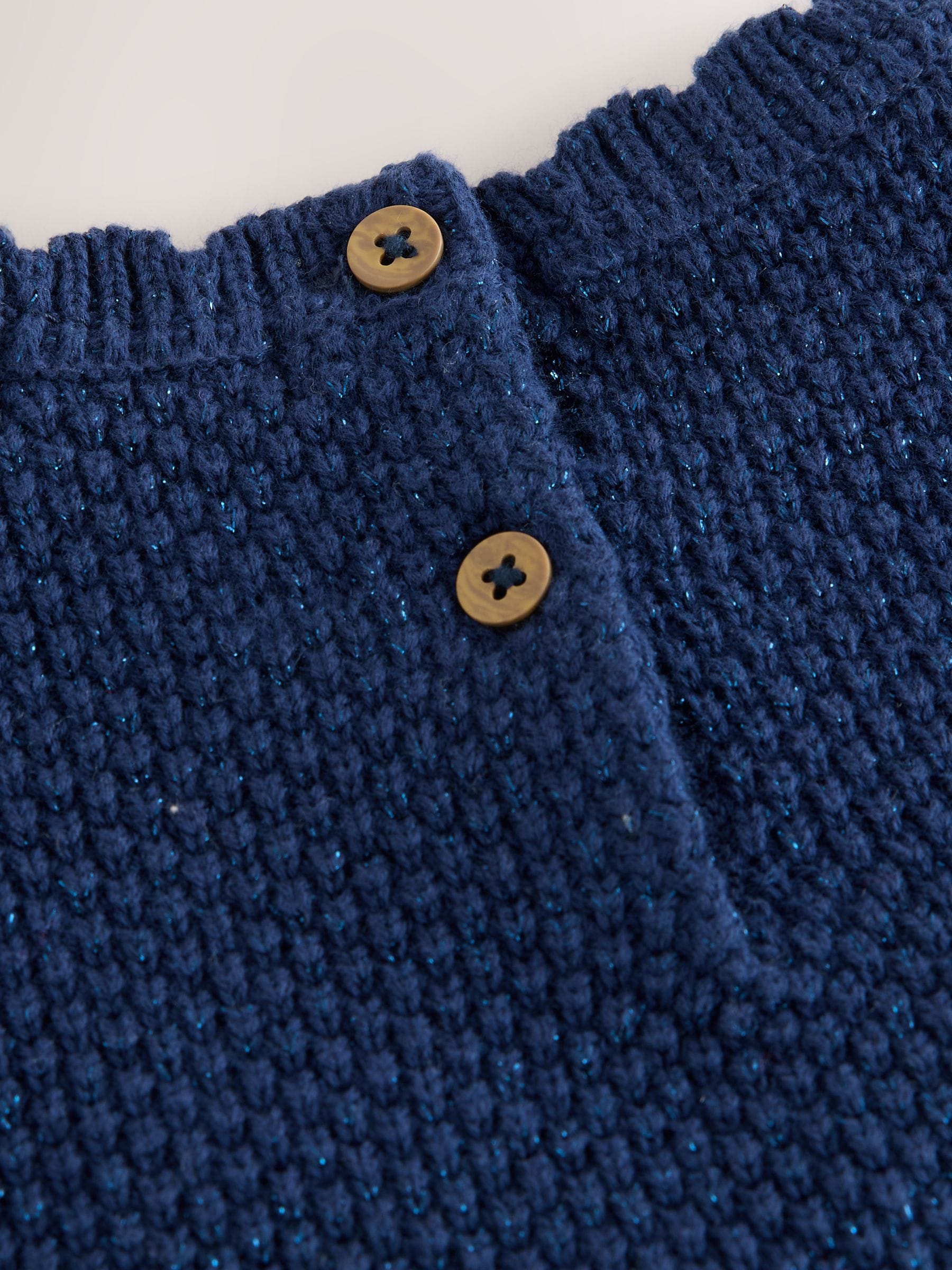 Marineblauw - Set van gebreide trui met strik en geruite rok (3mnd-10jr)