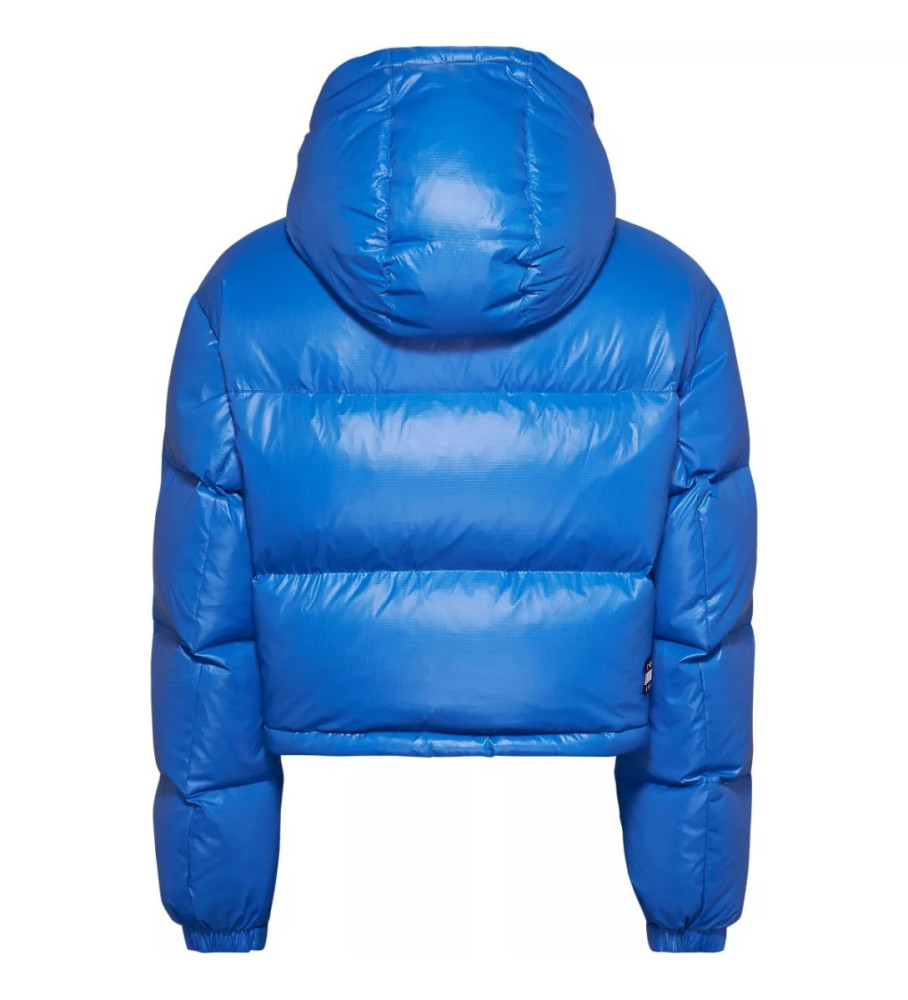 Jaqueta Tommy Jeans Alaska acolchoada com corte cropped, azul