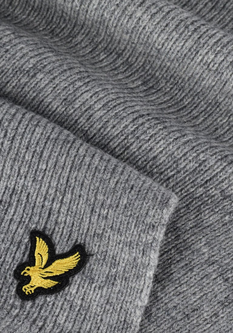 LYLE & SCOTT grijze lyle & scott sjaal racked rib scarf