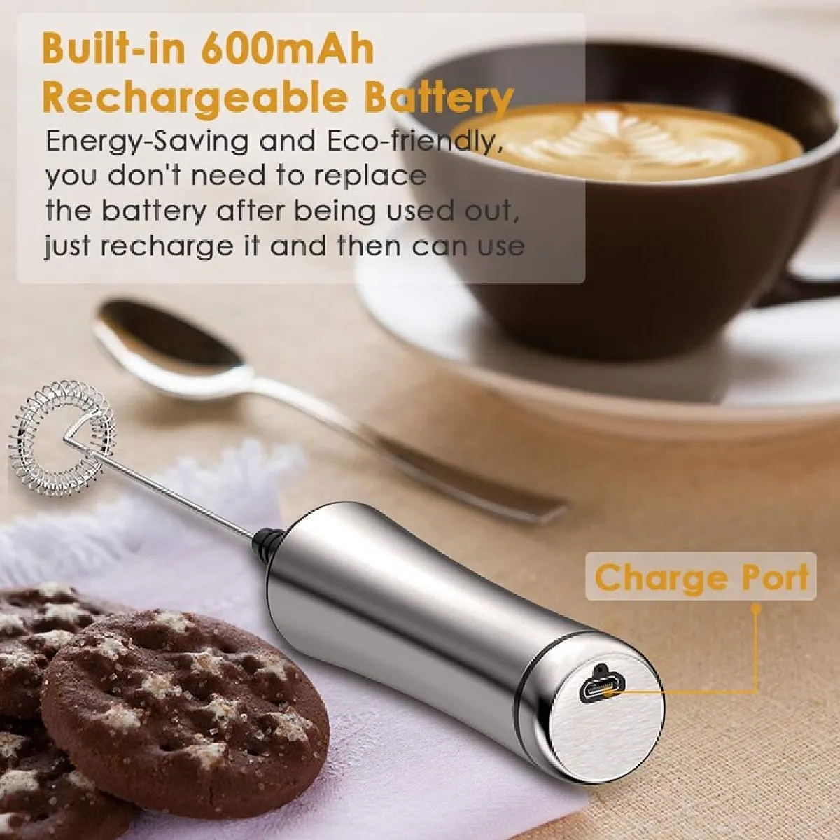 Mousseur lait rechargeable - Universal