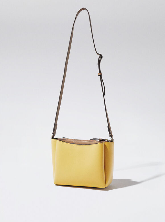 Bolsa de ombro com vários bolsos - Amarela