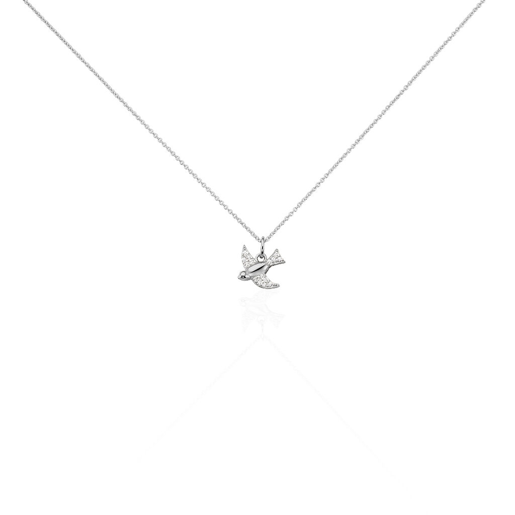 Collier Axella Argent Blanc Oxyde De Zirconium