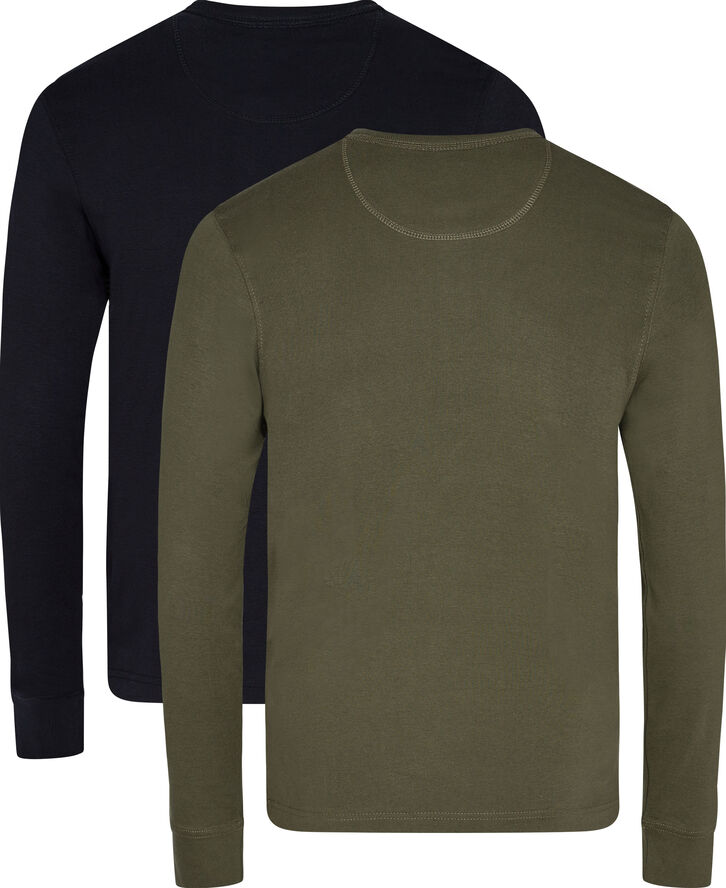 Lindbergh Solid granddad L/S Black dk army