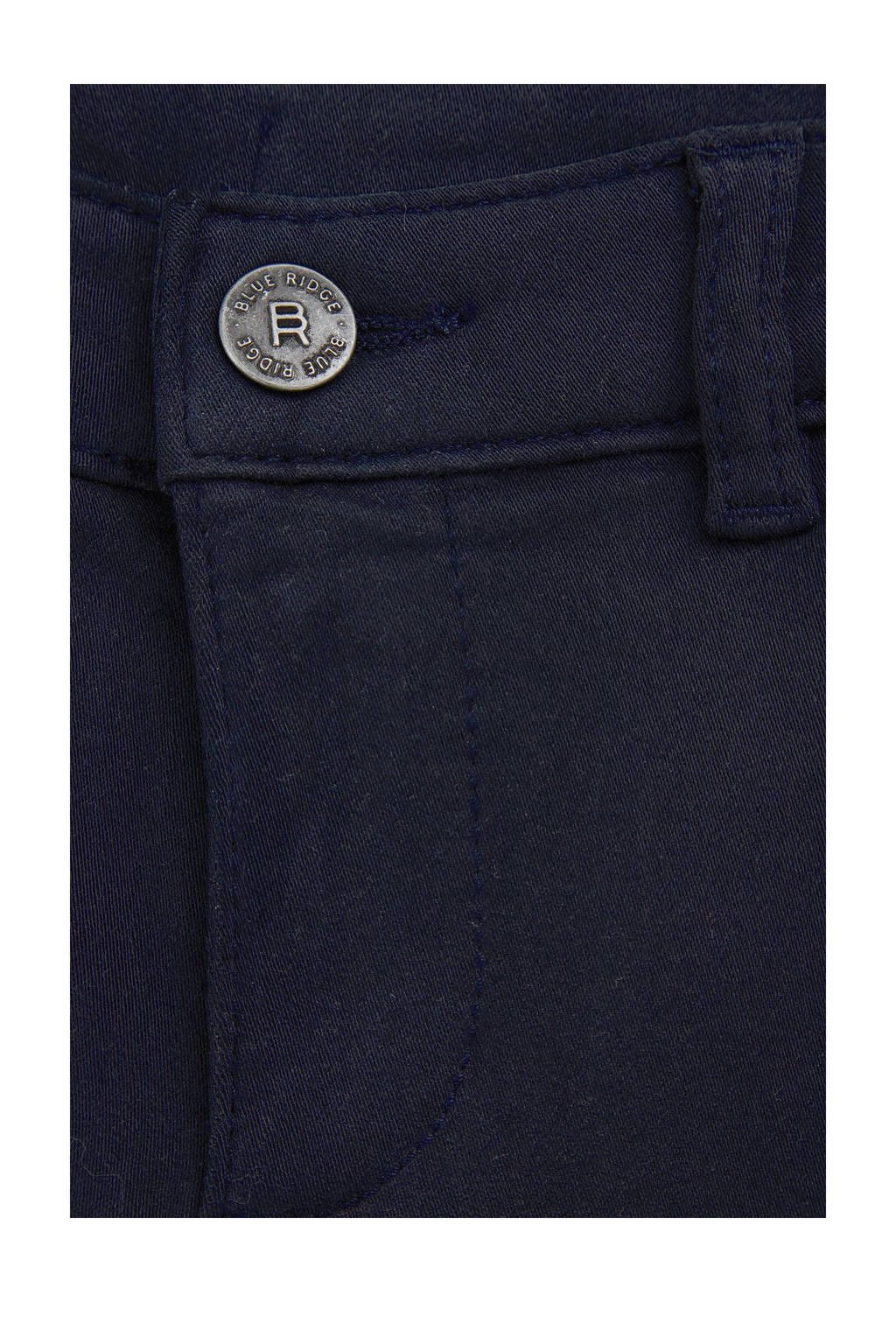 slim fit broek donkerblauw