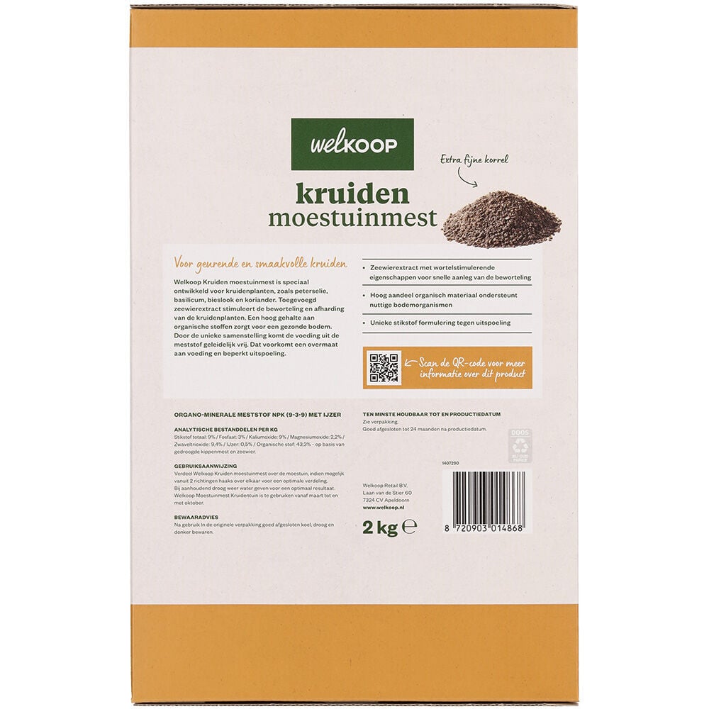 Welkoop - Kruiden Moestuinmest - 50 m2 - 2 Kilogram