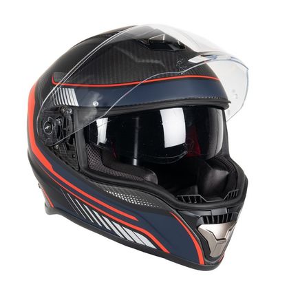 Casque Dexter CONTINENTAL CARBON DECAL MATT 22.06 - Bleu / Rouge
