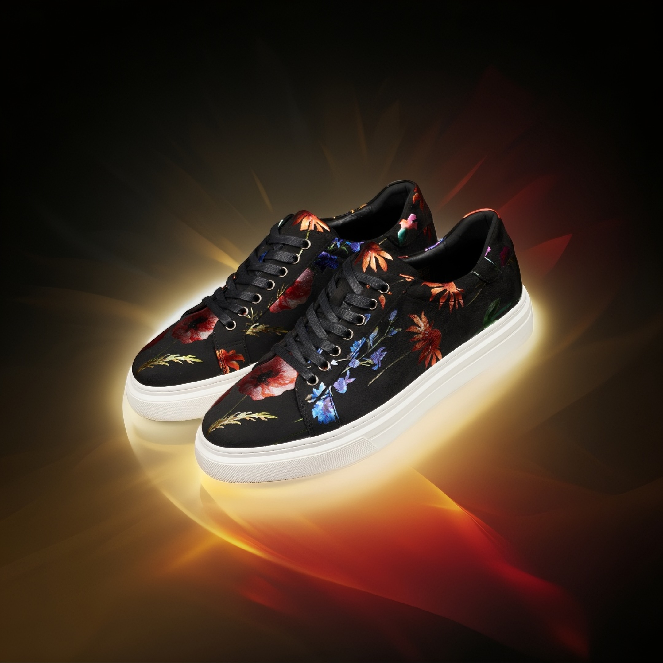 Velour Flora Sneakers