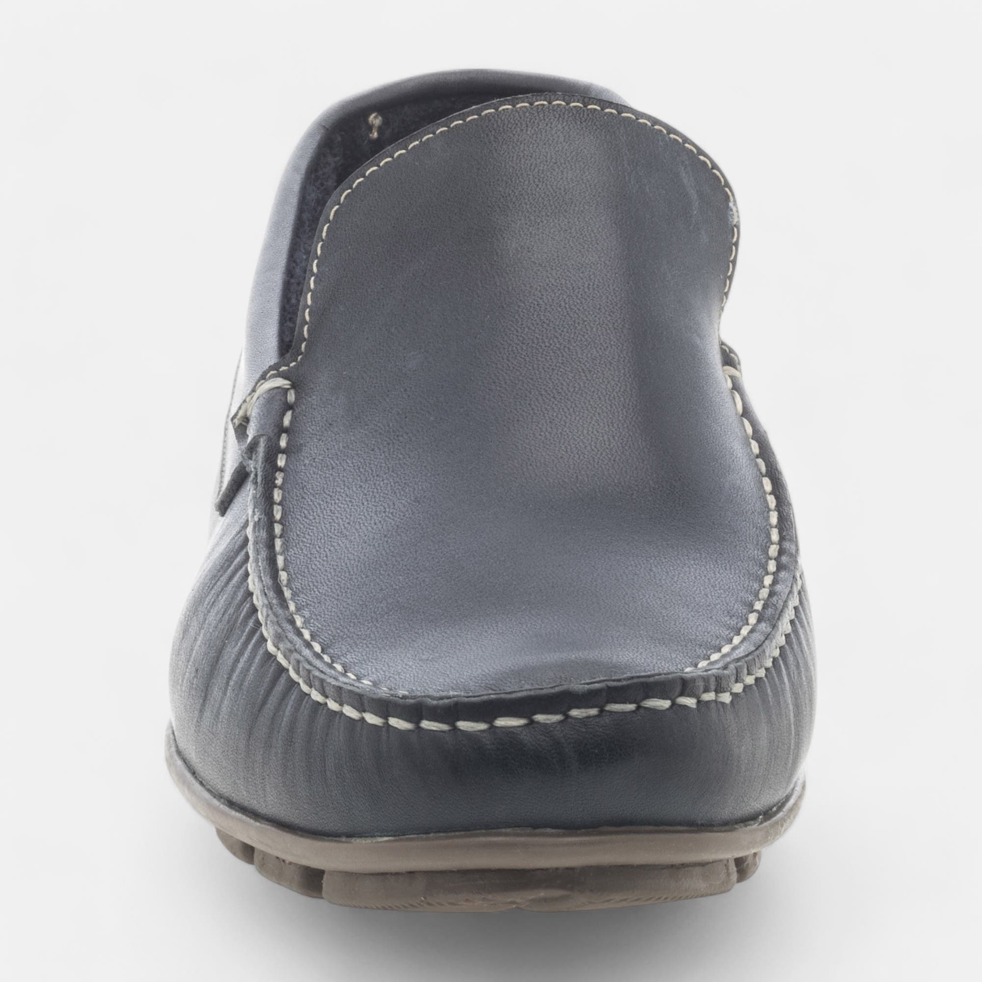 Mocassins Homme en cuir bleu marine