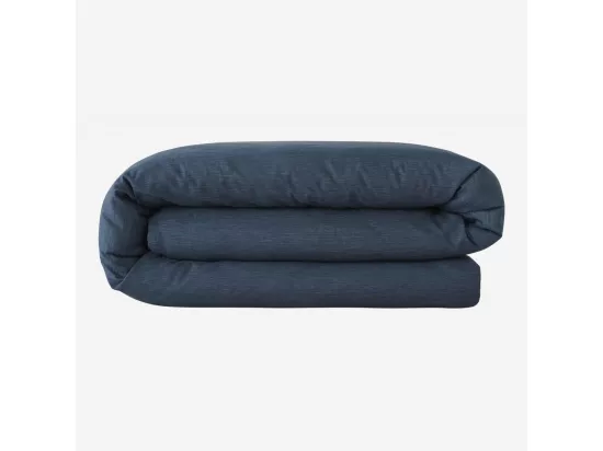 HABITAT - Housse de couette en coton - 200 x 200 cm - Bleu nuit - Skye