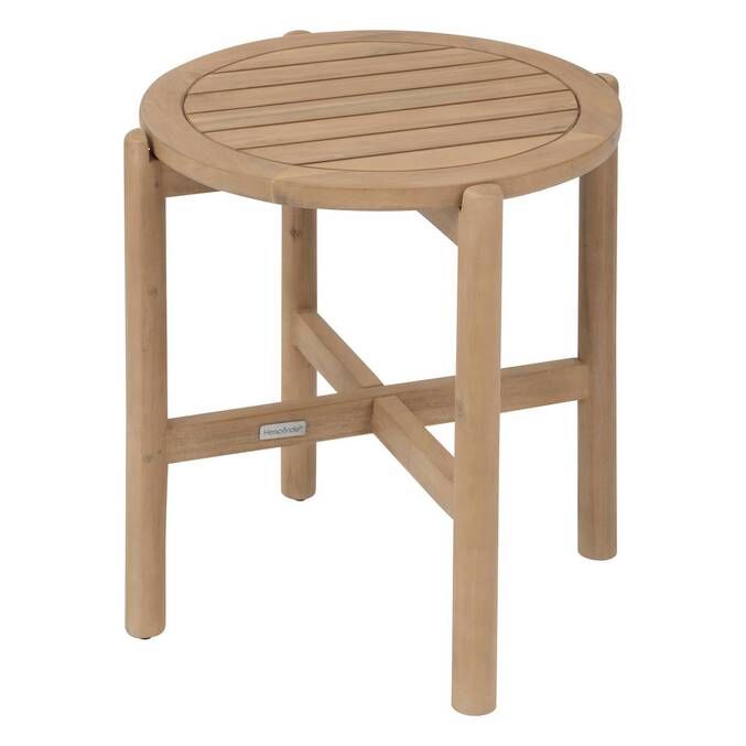 Table d'appoint de jardin ronde DEONA Acacia