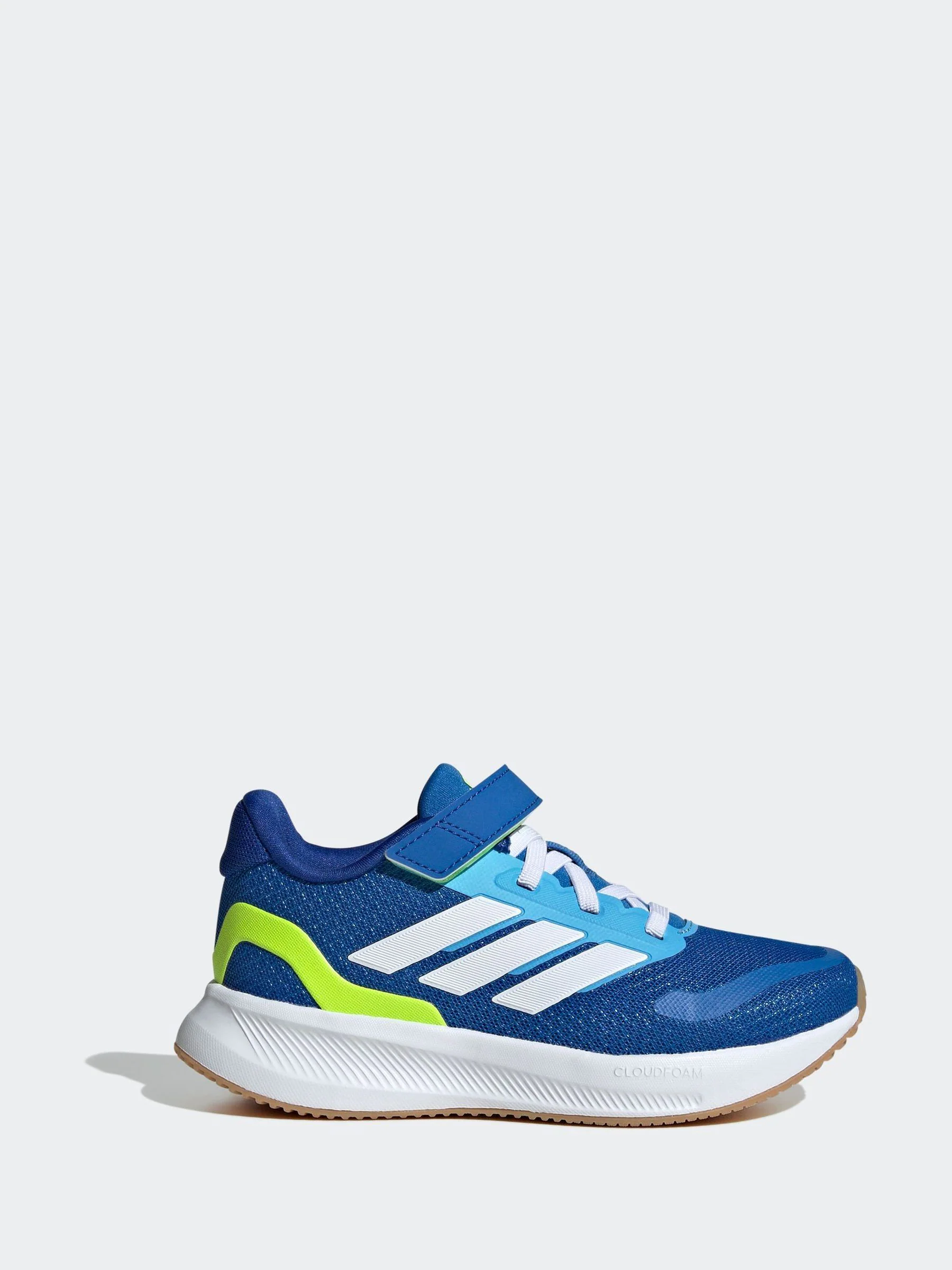 Blauw/limoengroen - adidas Runfalcon 5 kindersneakers met elastische veters