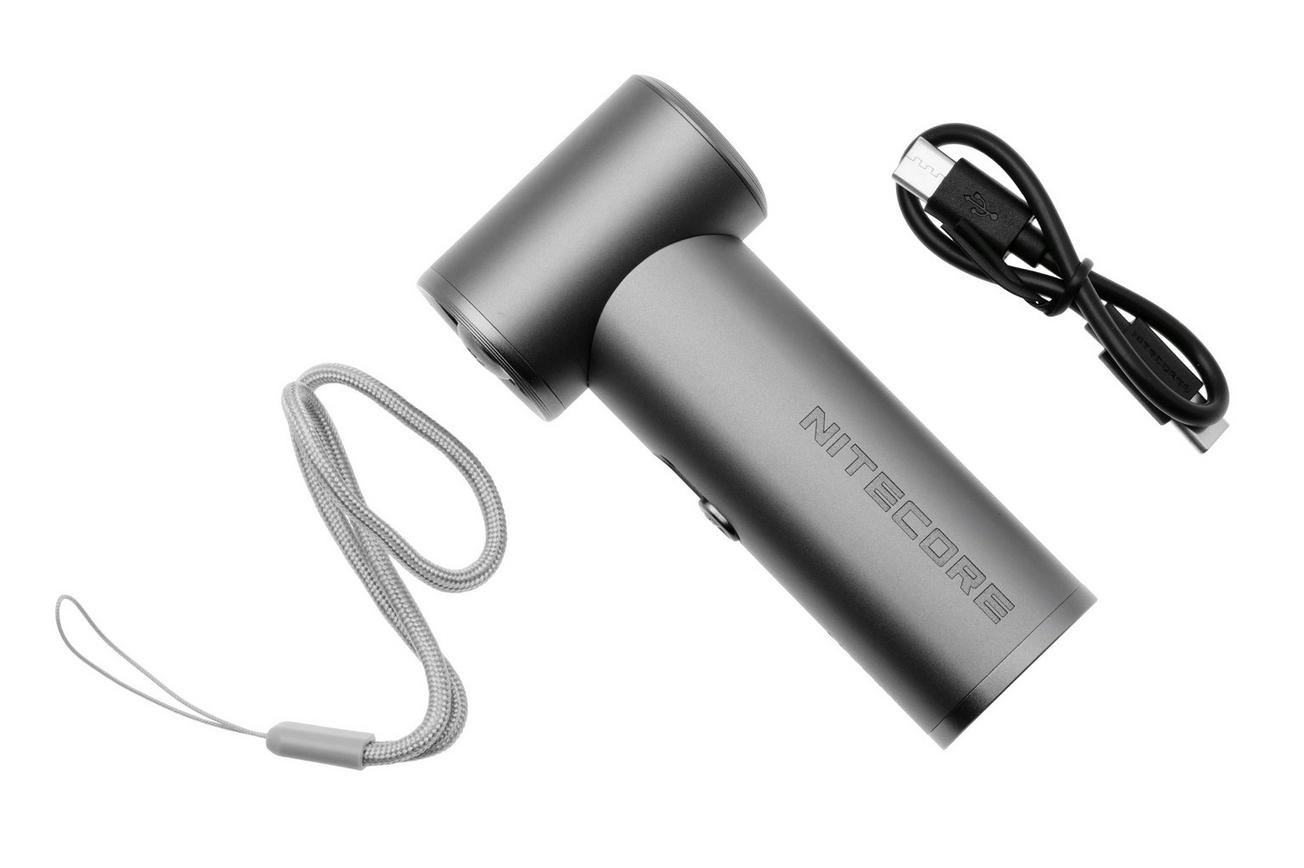 Nitecore NEF01 Mini High-Speed Handheld Fan, Metallic Gray, ventilator