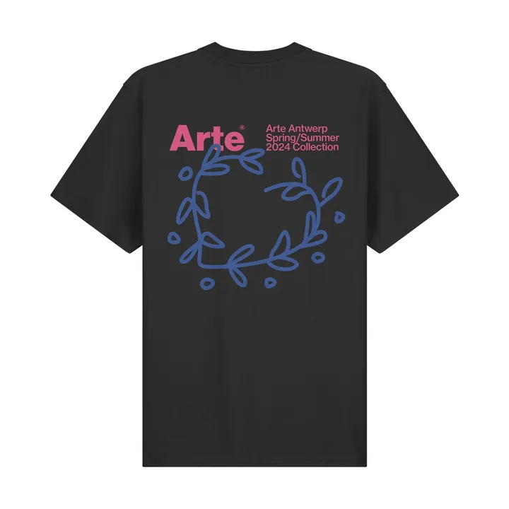 Arte Antwerp T-shirt Arte Back Leaves | Noir