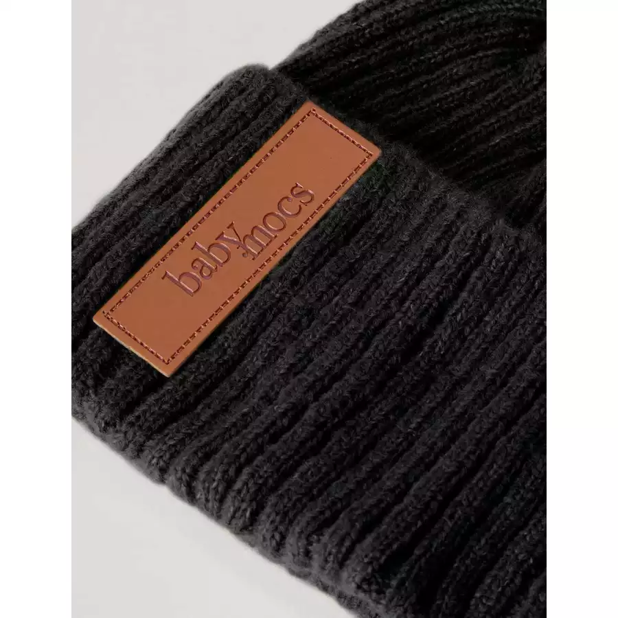 BabyMocs Mütze Vegan schwarz