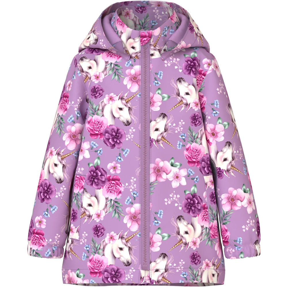 Køb Name It Violet Tulle 5 Floral Unicorn Nmfmaxi Jakke Li Aop Noos