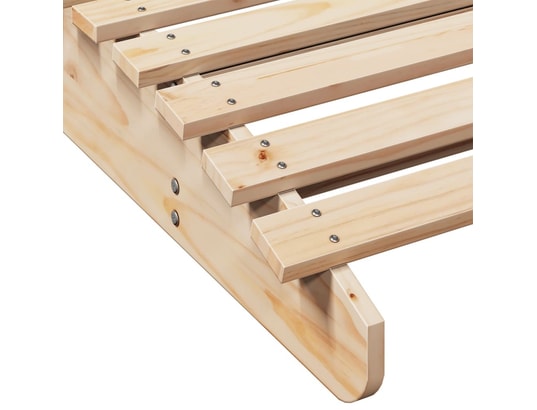 VIDAXL - Bain de soleil Chaises longues lot de 2 205x60x31,5cm bois massif de pin