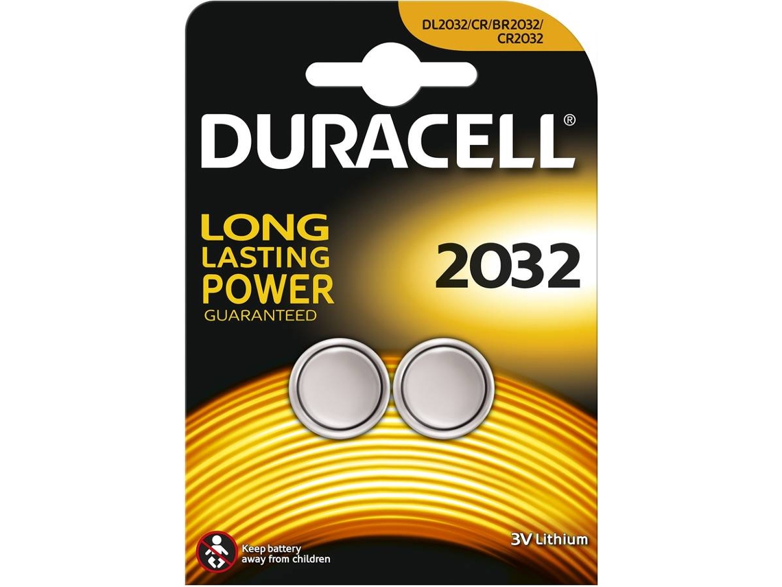 CONJUNTO DE 2 PILHAS BOTÃO DURACELL 2032