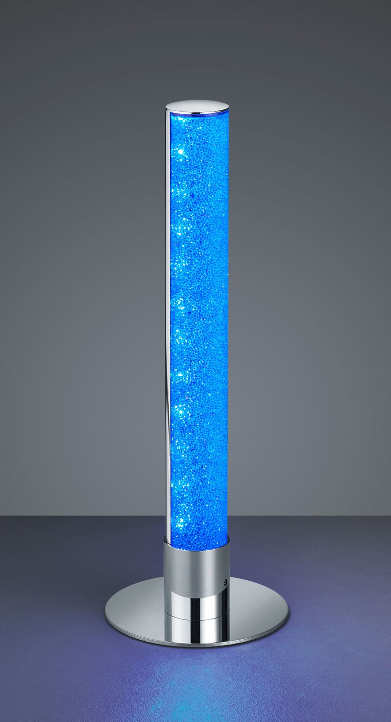 RL LED Tischlampe LEIA mit Fernbedienung 40 cm Metall/Acryl chromfarbig/transparent