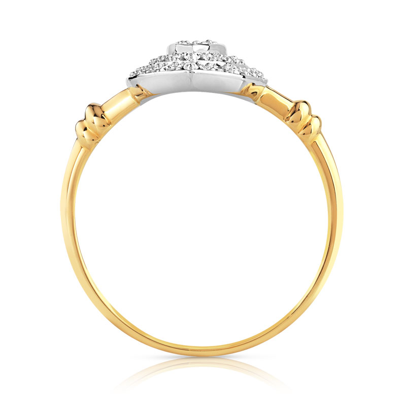 Bague 2 ors 750 marquise diamants