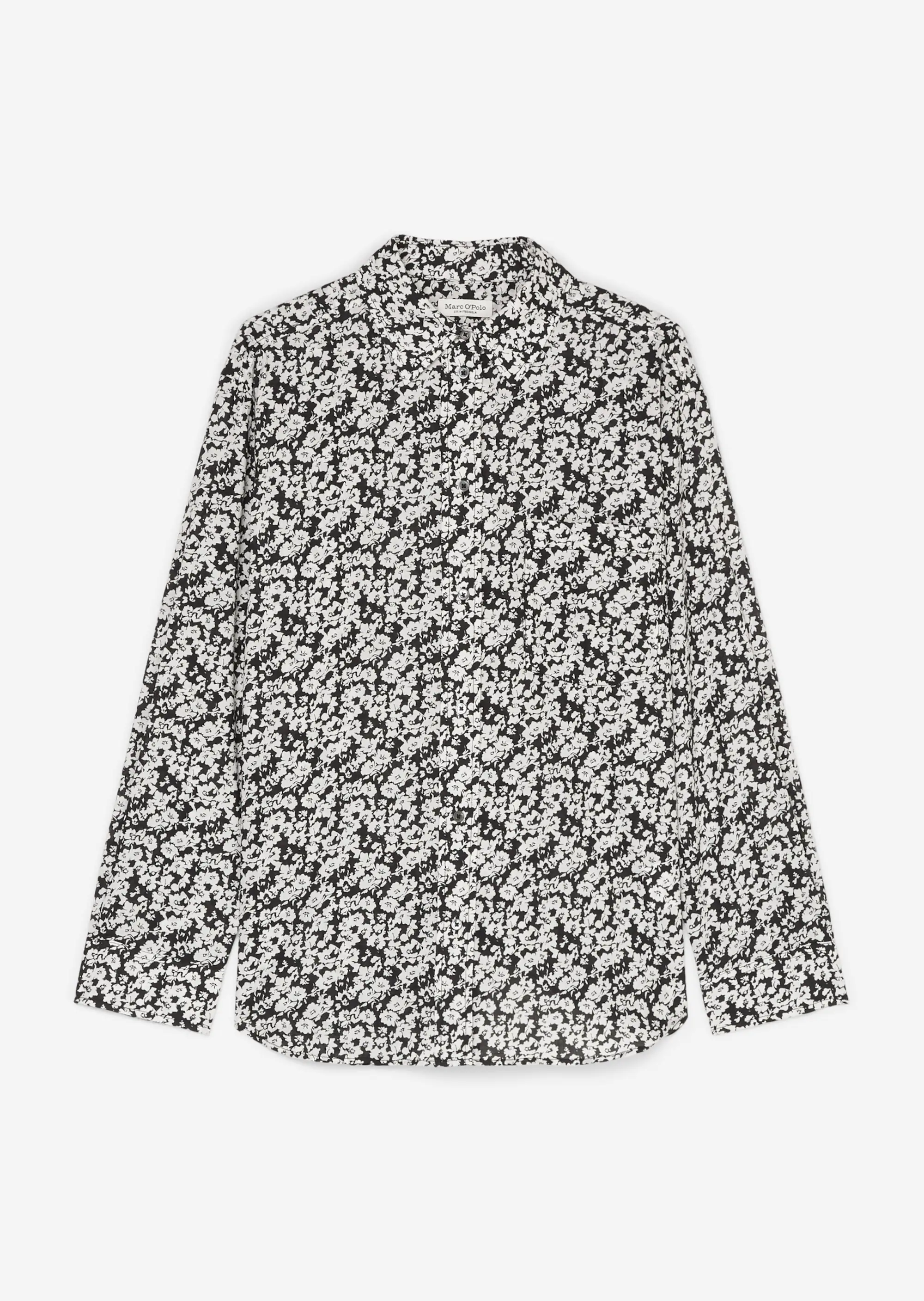 Langarm-Print-Bluse regular aus Silky-Touch-Voile-Qualität