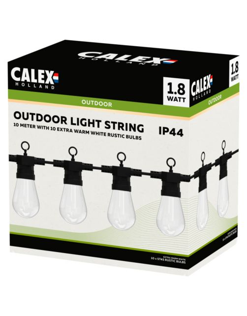Calex Lichtsnoer 10 Lamps Helder - Tuinverlichting - 10 m 590 g Helder