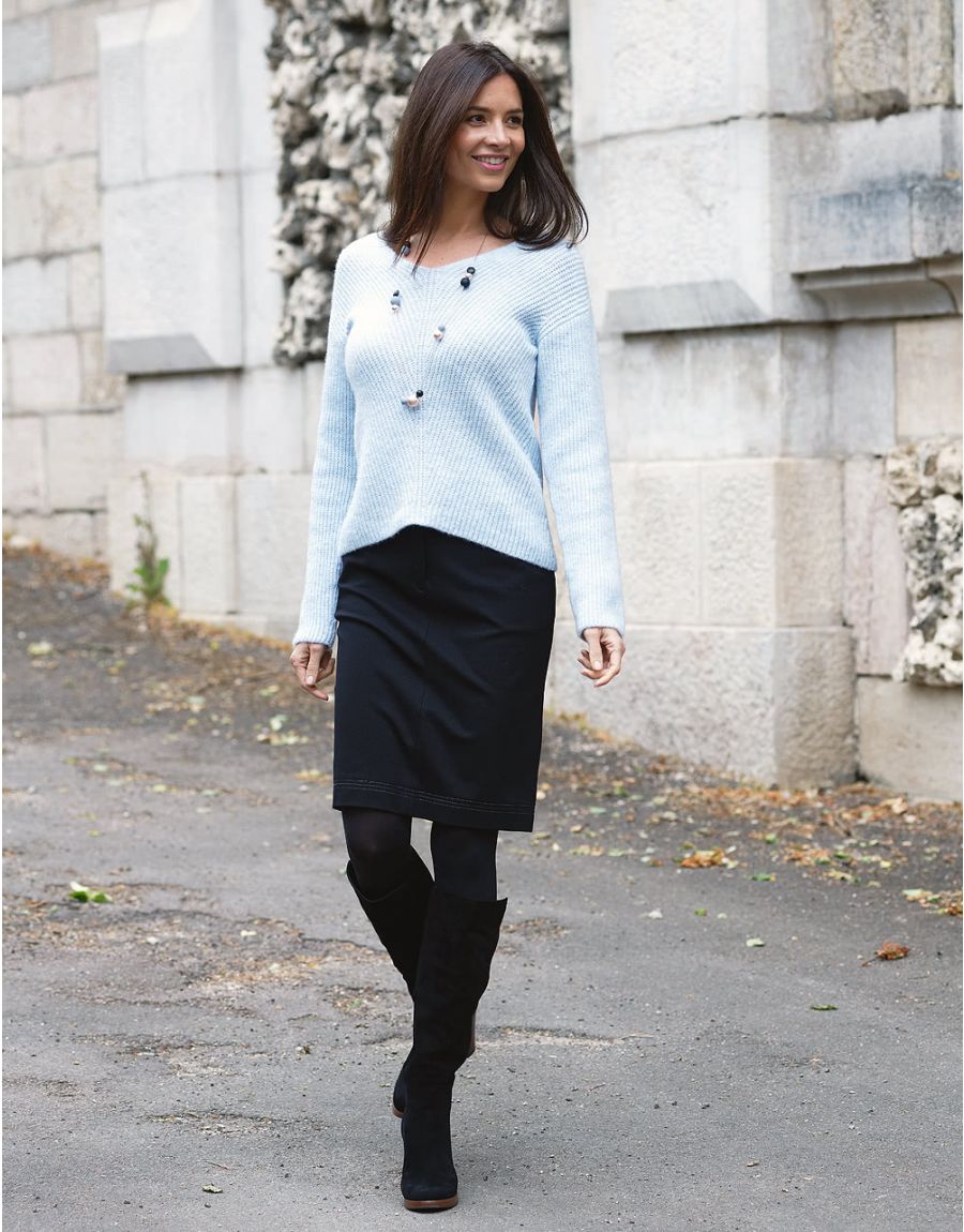 Jupe noire stretch