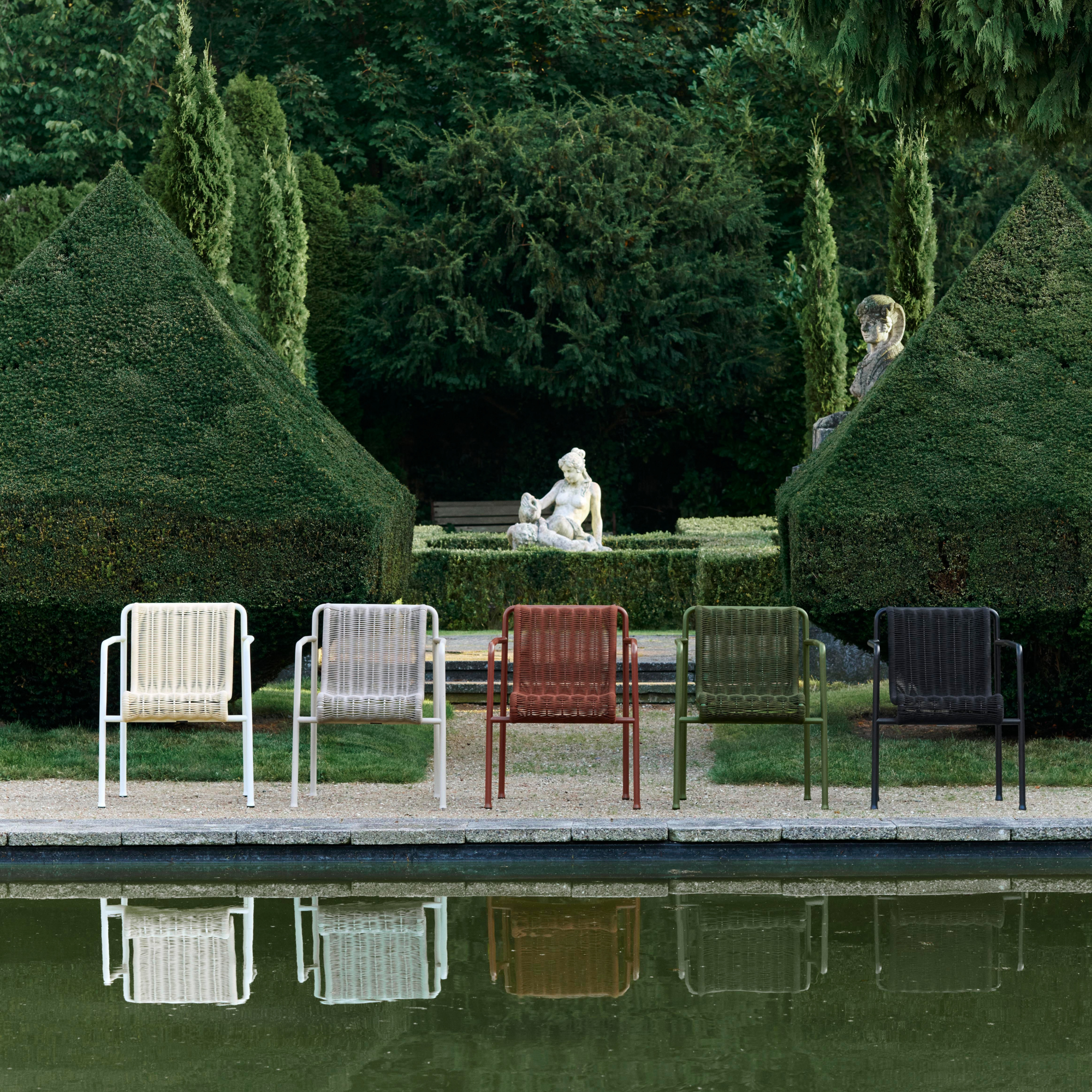 Tuinstoel Palissade Cord Dining met armleuning grijs