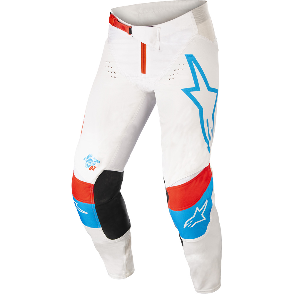 Alpinestars - Pantalon Techstar Quadro Blanc / Bleu / Rouge