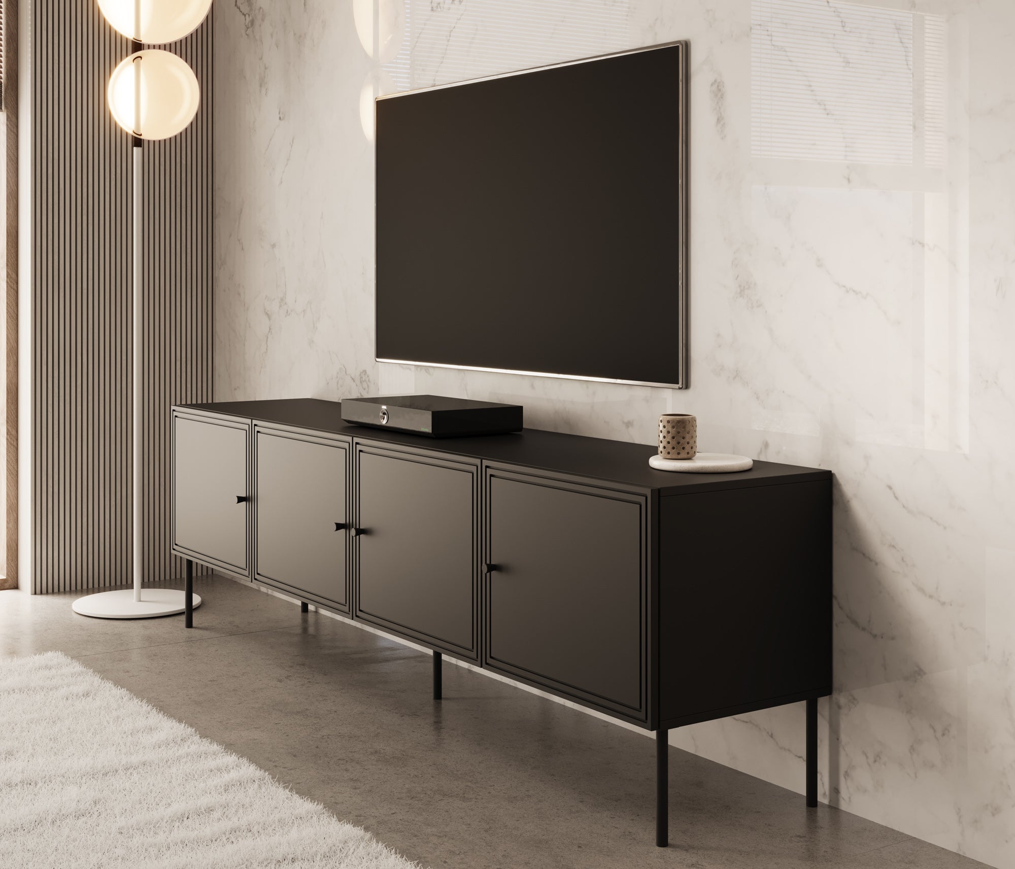 Pierson - TV-Meubel - Zwart - 201 cm