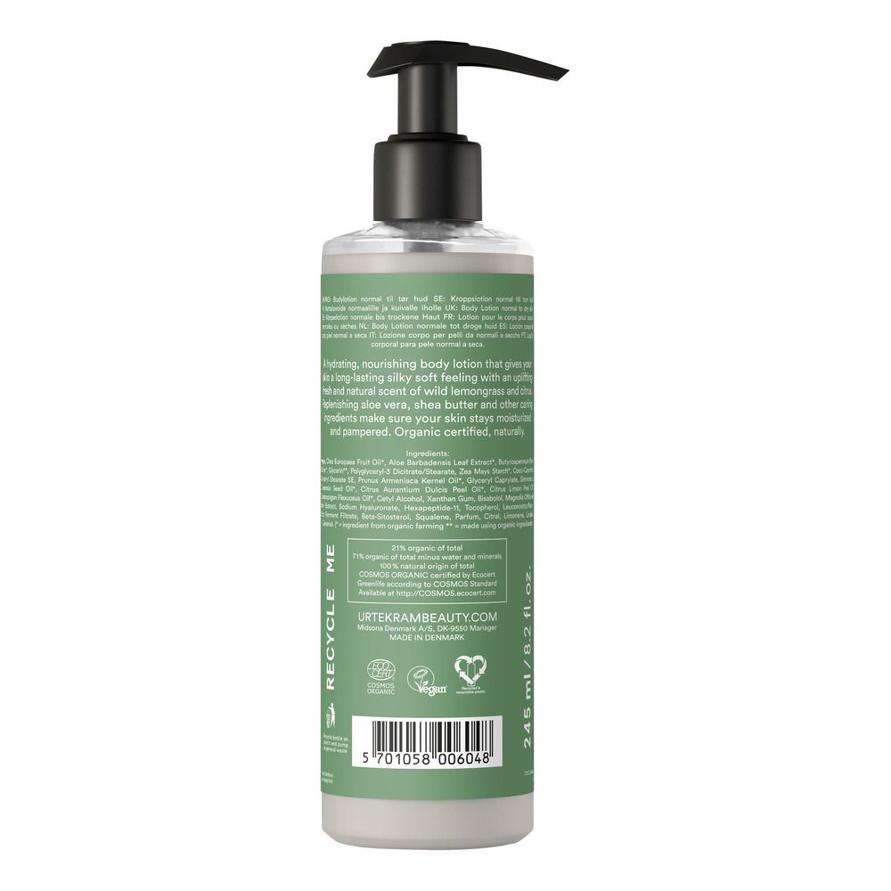 Urtekram Wild Lemongrass Body Lotion - 245 ml