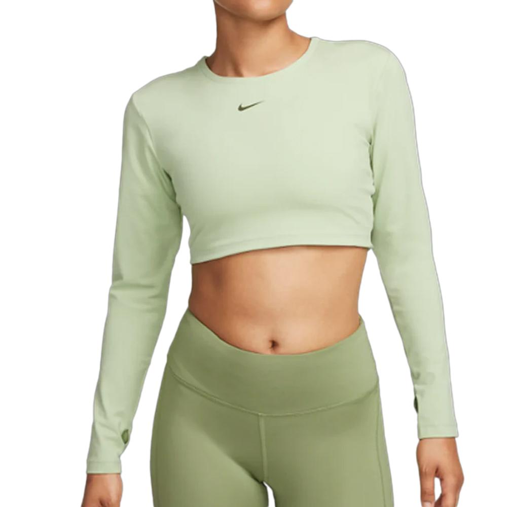 Nike T-Shirt Vert Femme Nike Crop