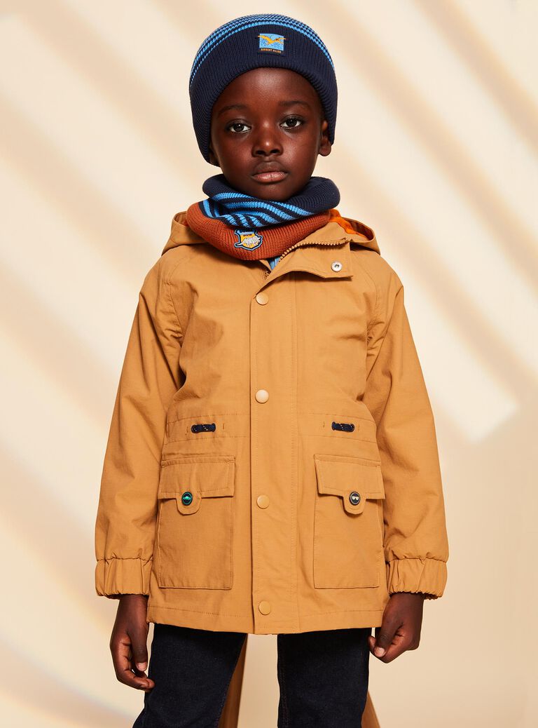 Parka camel 3 en 1 à capuche