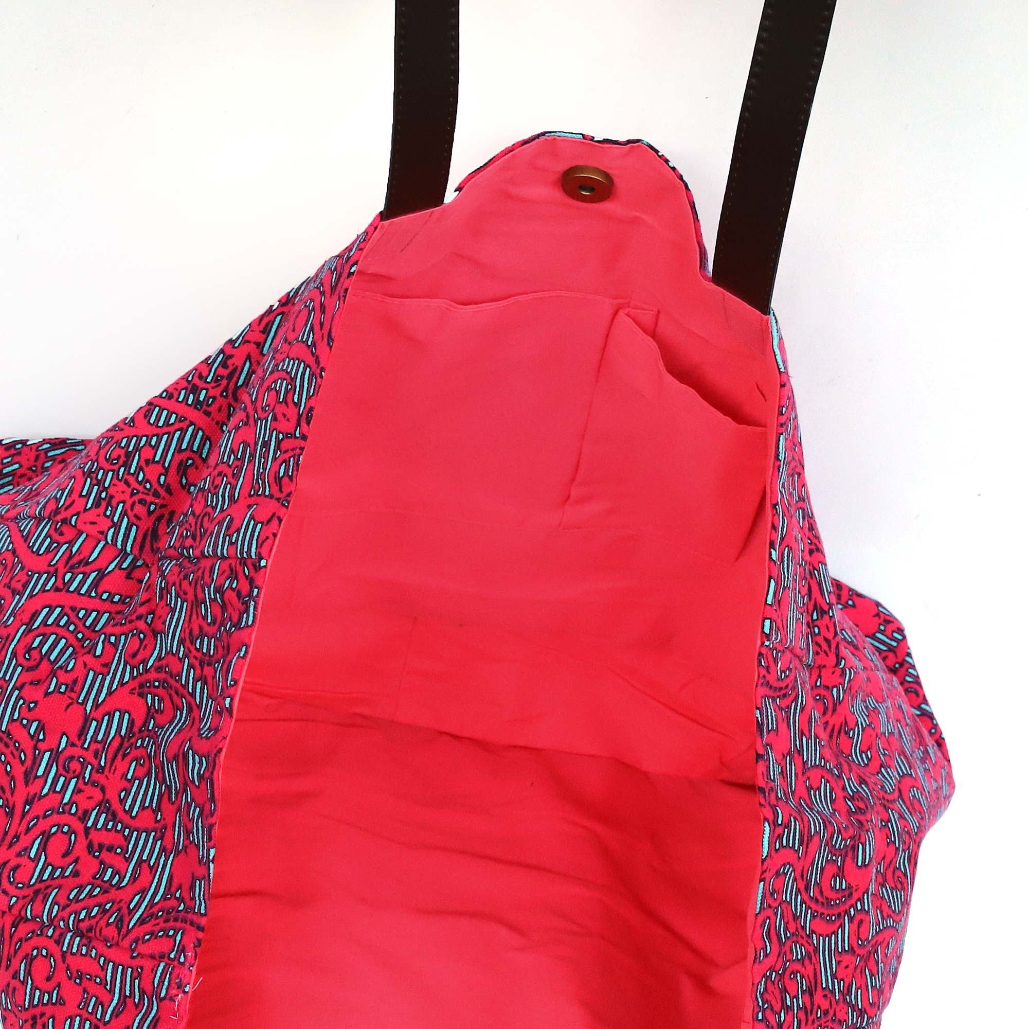 Schultertasche 'Fleuresse', pink, blau, B 43 cm, H 38 cm, L 13 cm günstig bestellen