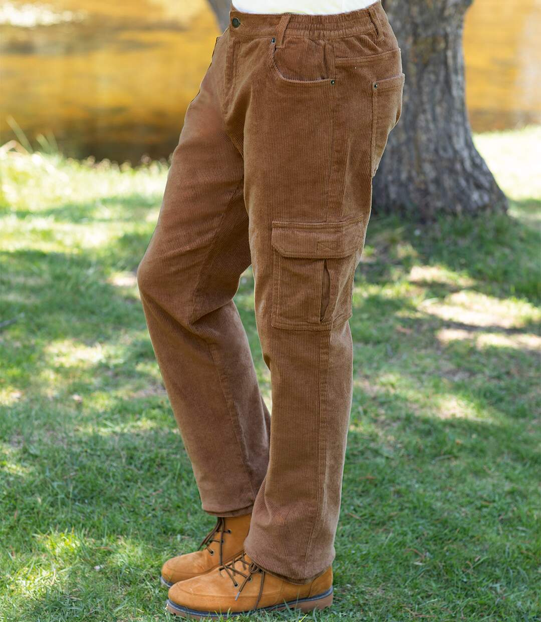 Pantalon Velours Cargo Stretch Confort