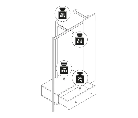 Garderobe mit Spiegel