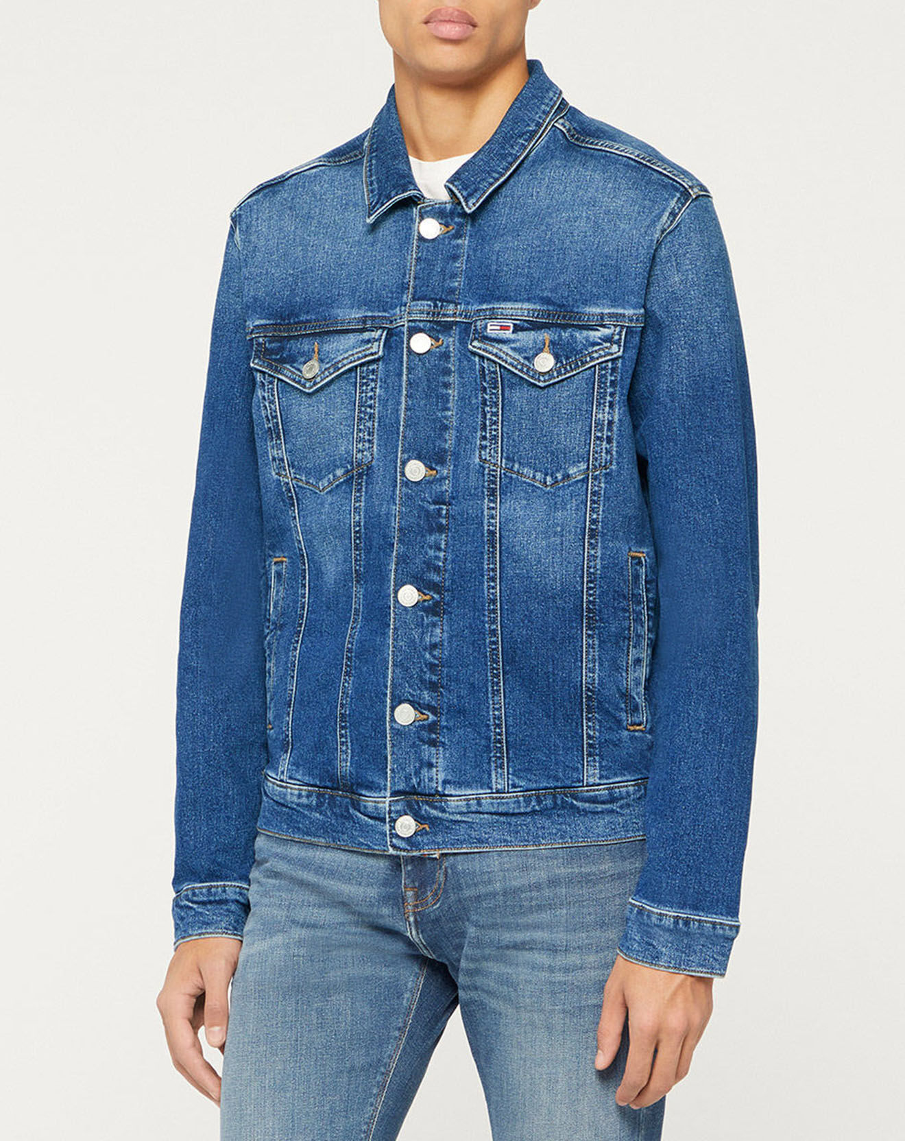 Tommy Jeans Veste en jean Trucker bleue