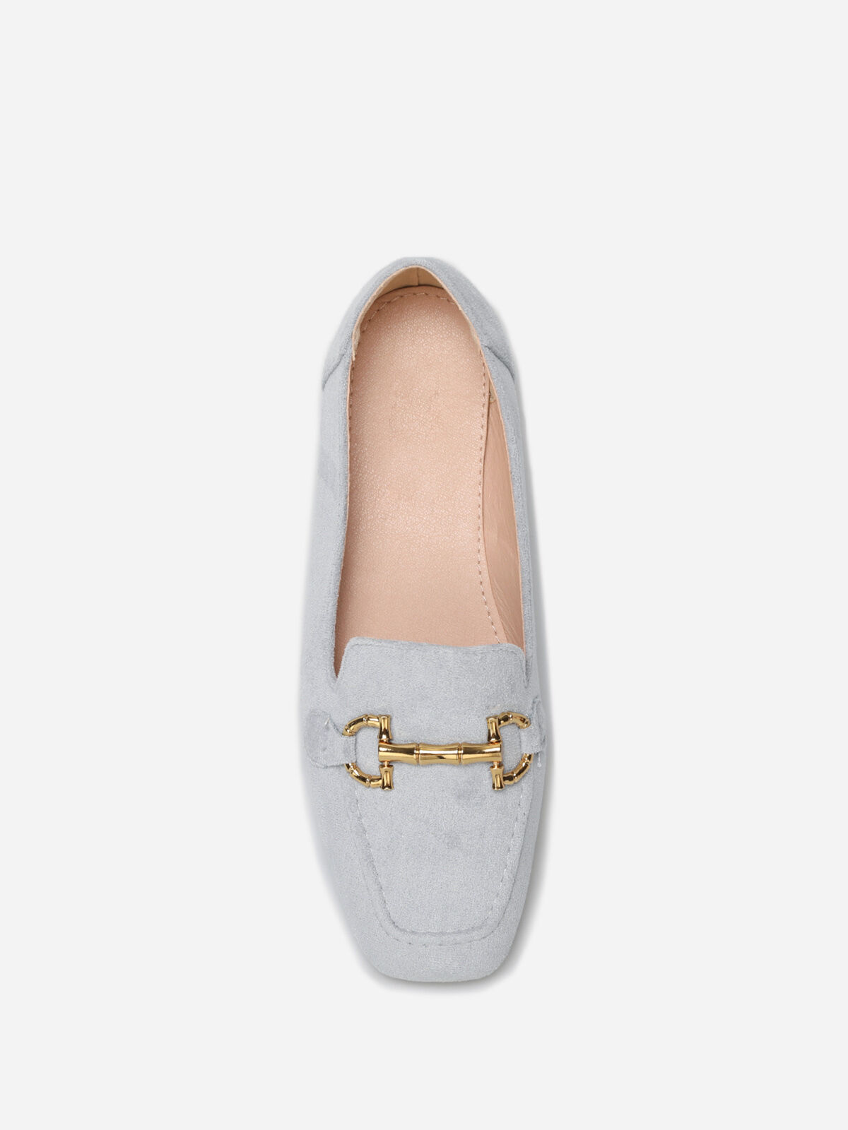 Mocassins en suédine à bride- Bleu