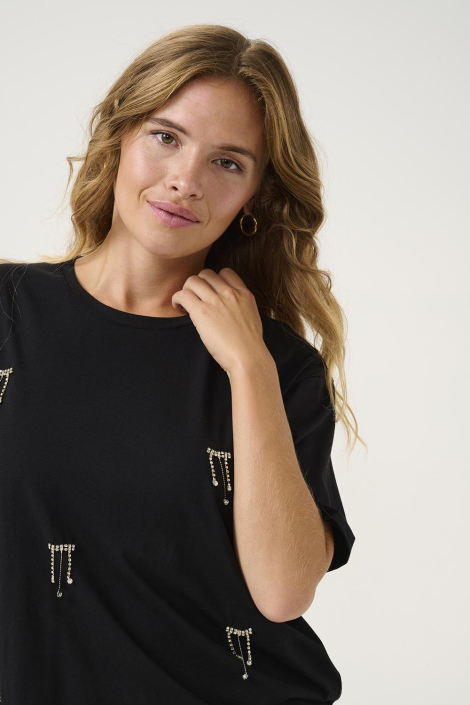 Culture zwarte dames t-shirt