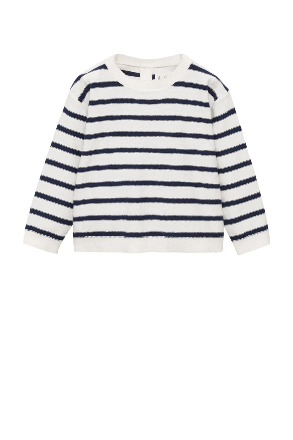 Mango Kids trui donkerblauw fijn gebreid