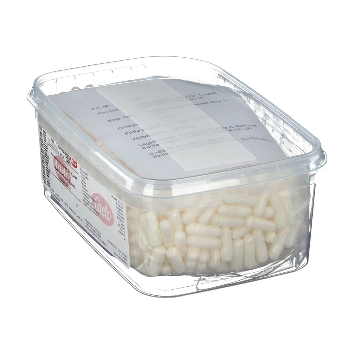Hartgelatine Kapseln Gr, 1, weiß