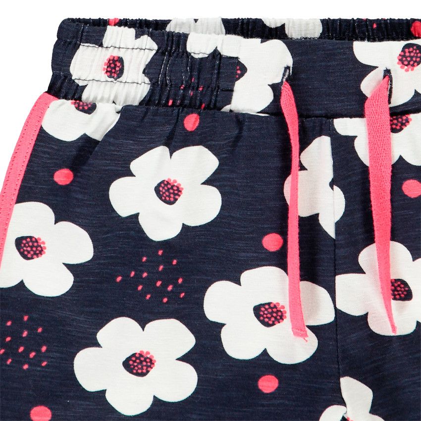 Short en jersey imprimé pour fille - Bleu marine