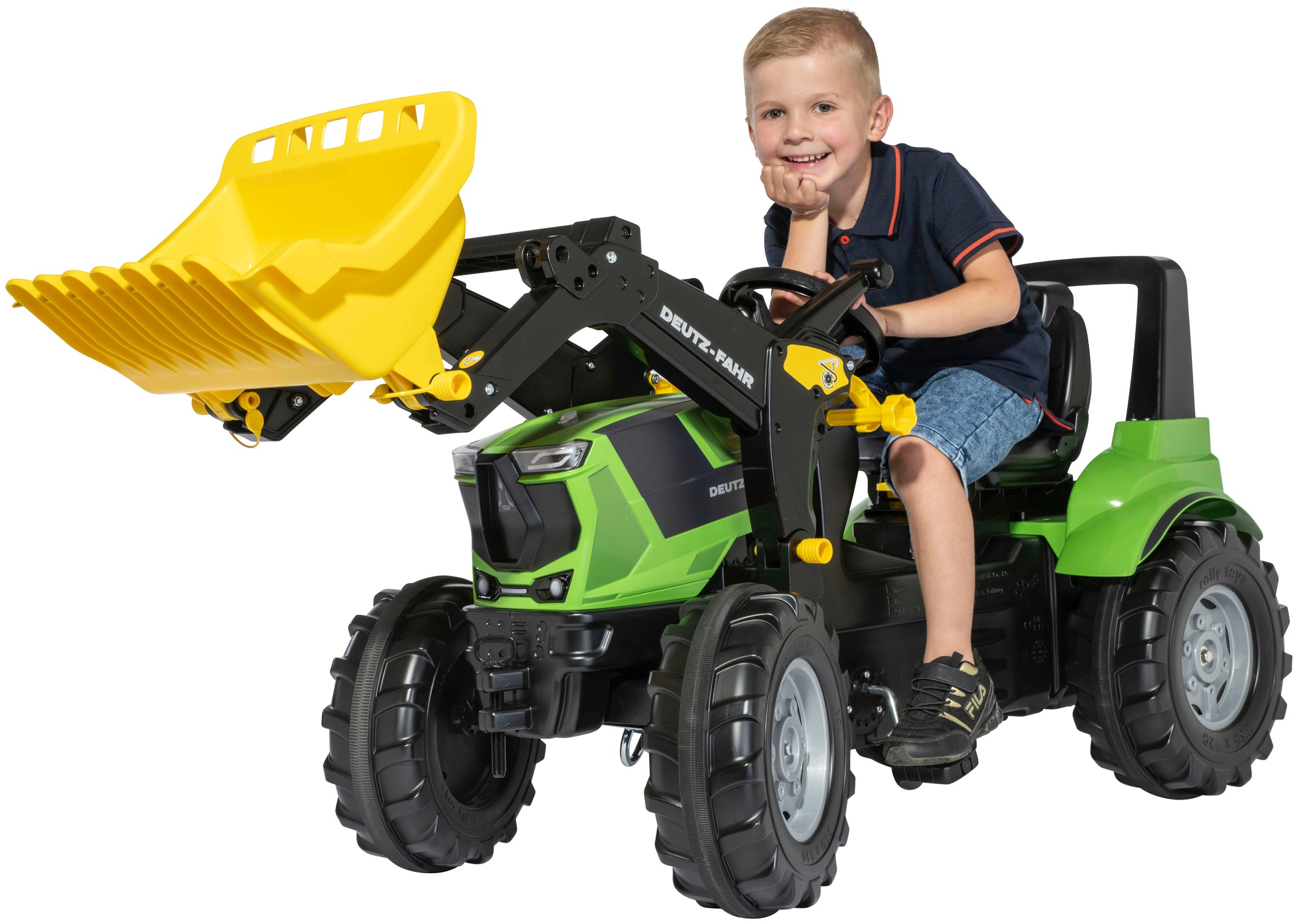 rolly toys® Trettraktor »rollyFarmtrac Premium II Deutz 8280 TTV« mit Frontlader, BxTxH: 150x54x75 cm