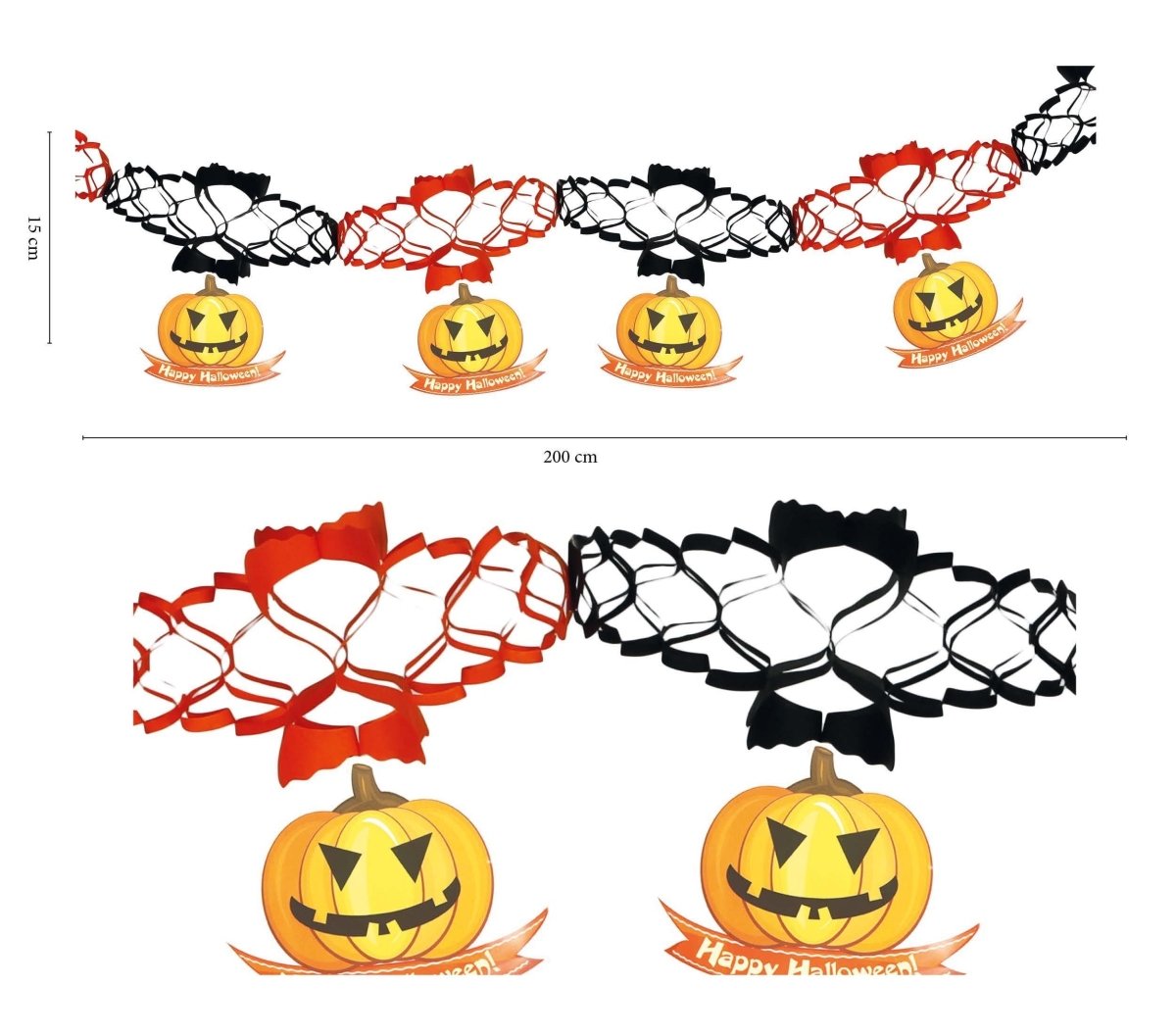 Halloween Slinger Pompoen Deluxe Onderhangers 2m