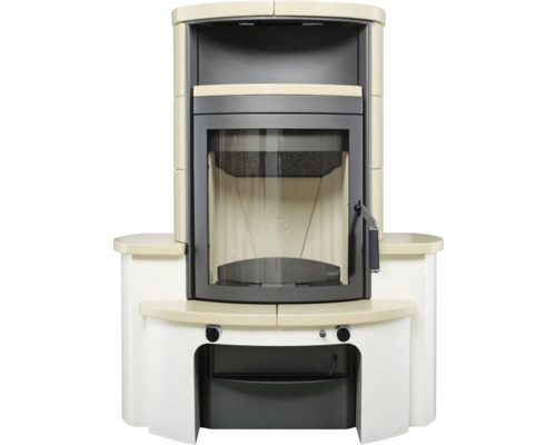 Hark Avenso GT ECOplus keramische haardset, crème, 6 kW
