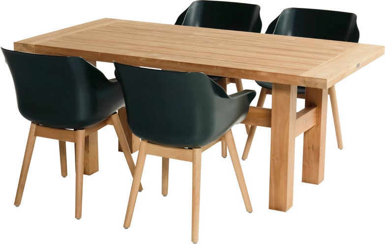 Hartman kuipstoel Sophie Studio donkergroen / teak