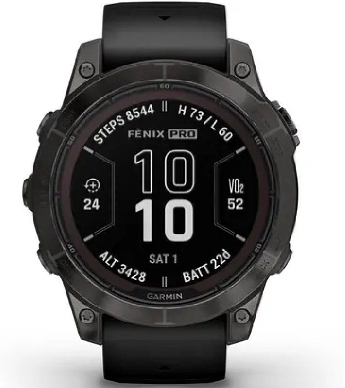 Garmin - Fenix 7 Pro Sapphire Solar - Smartwatch - Zwart/Koolstofgrijs - Titanium DLC