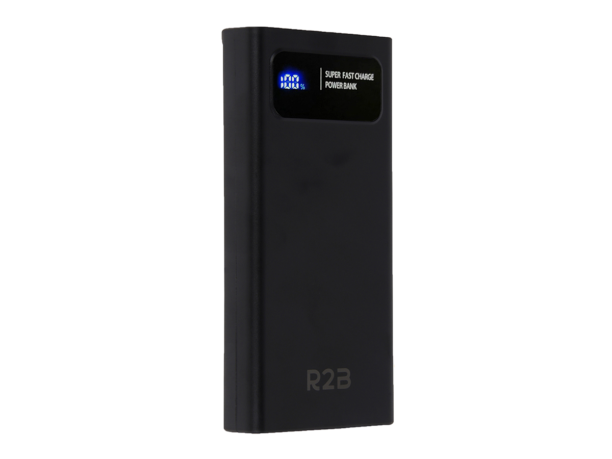 R2B 30000 mah Snellader Powerbank met LED Display